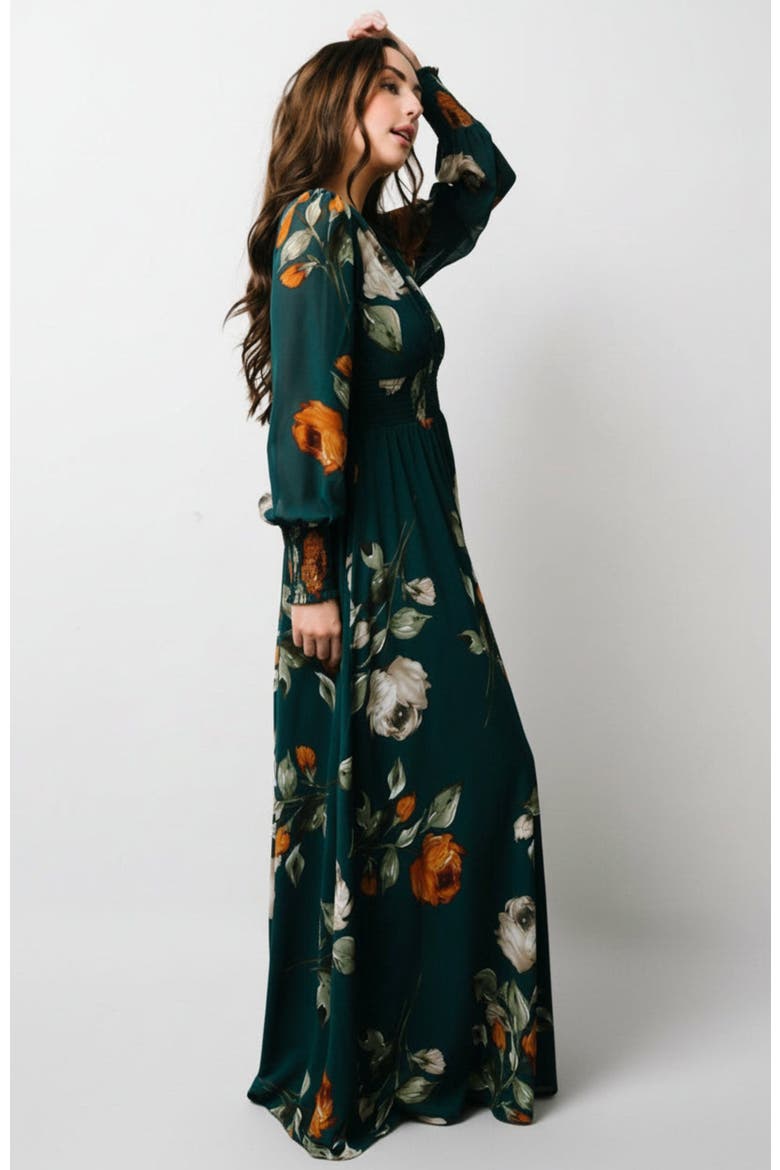 Olivia Maxi Dress, Alternate, color, Deep Topaz Floral