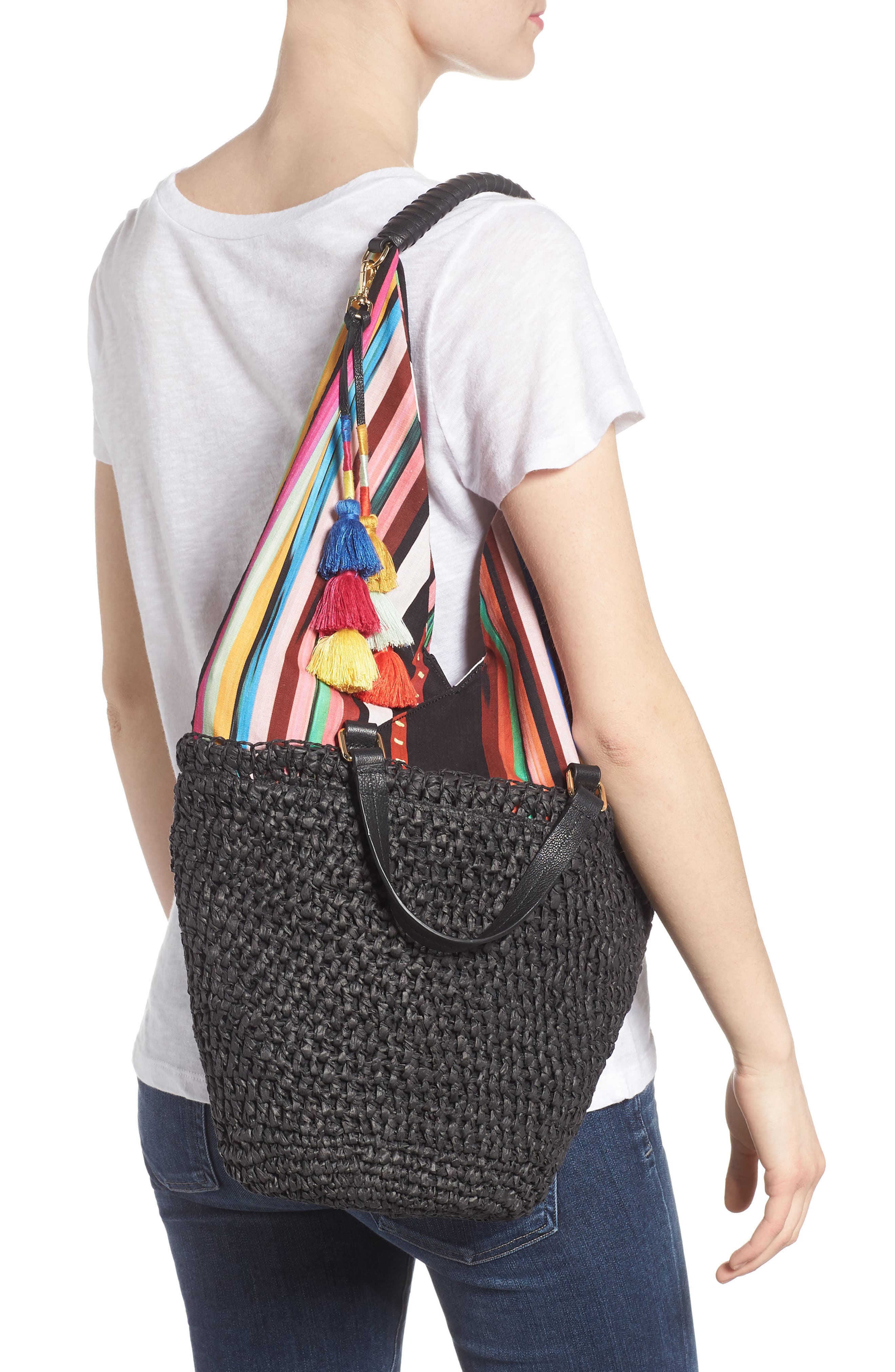 Vince Camuto Hedda Convertible Straw Tote, Alternate, color, 