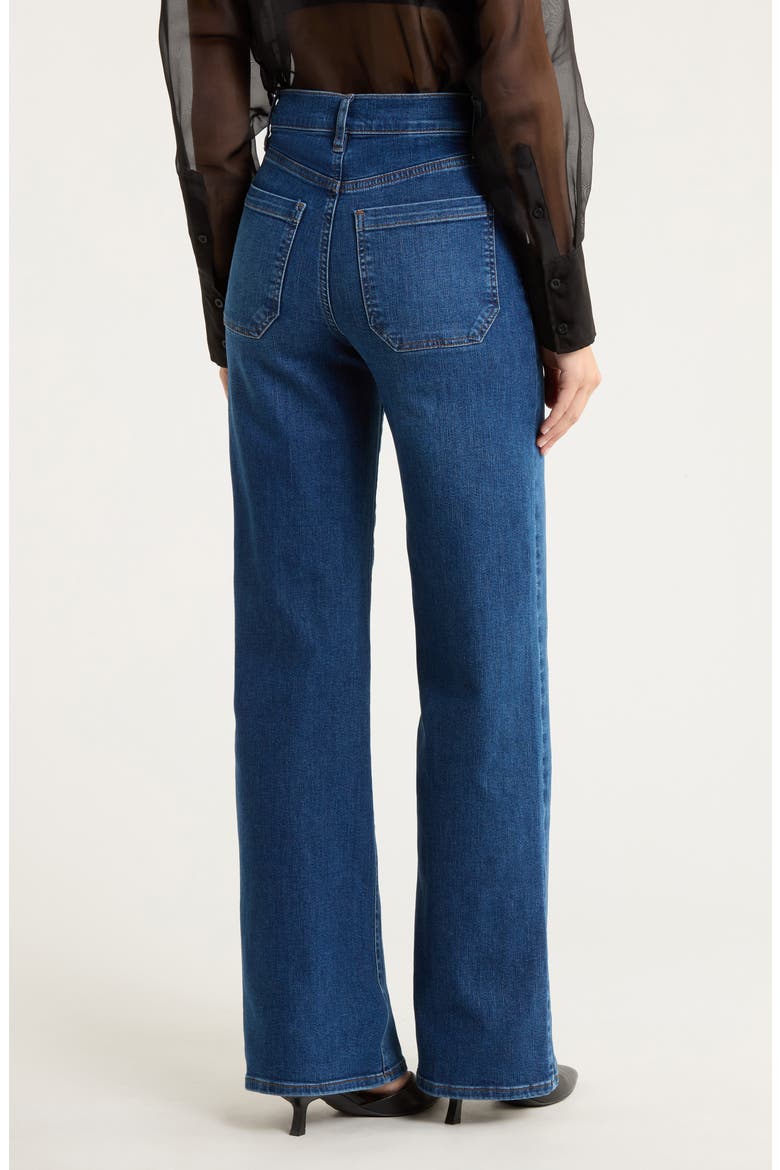 Le Slim Palazzo Long Modernist Pocket Wide Leg Jeans, Alternate, color, SAVIOR