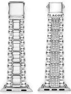 LAGOS Smart Caviar Sterling Silver Diamond Apple Watch® Watchband