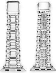 LAGOS Smart Caviar Sterling Silver Diamond Apple Watch® Watchband
