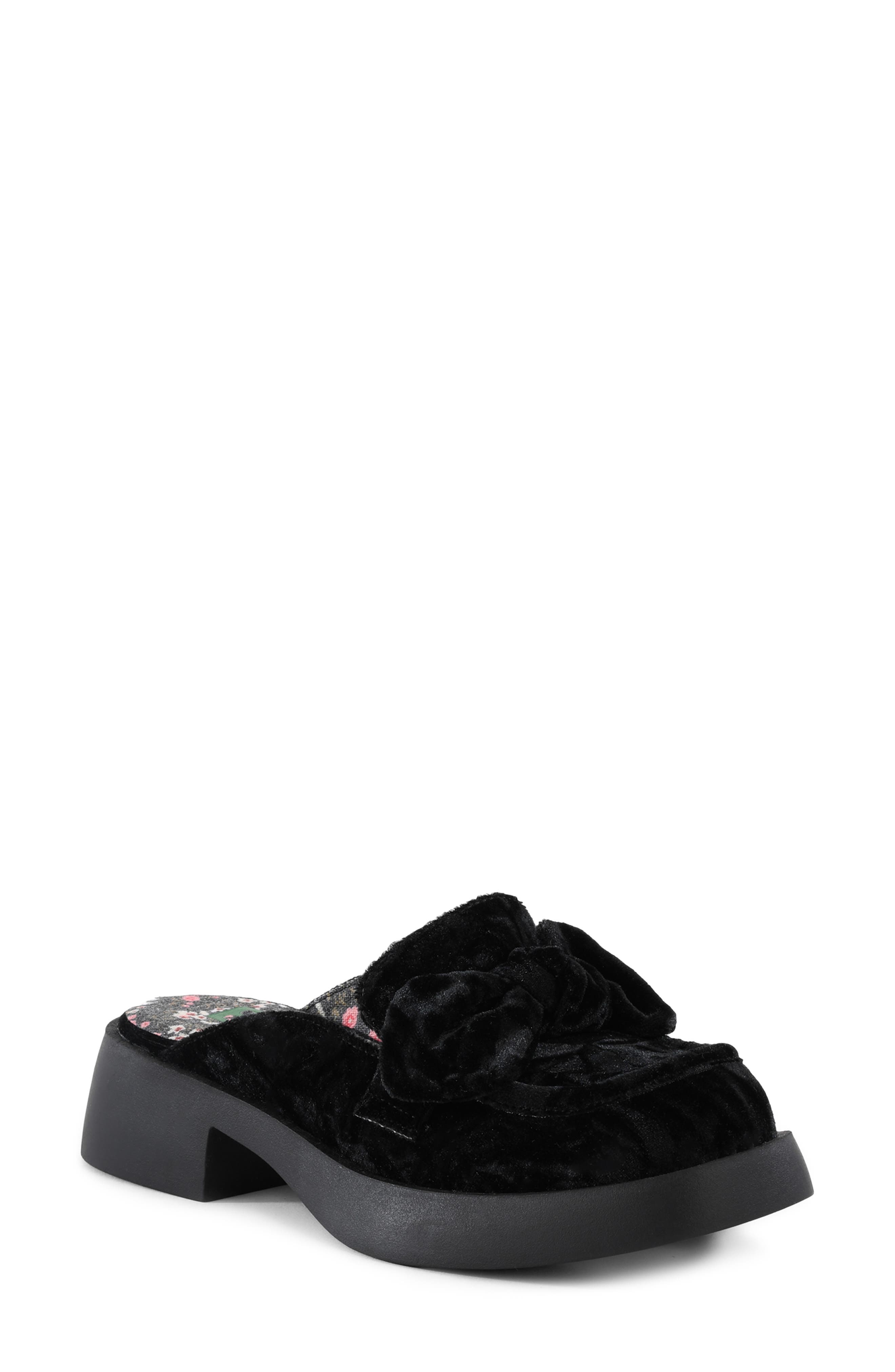 BC Footwear Flower Mule, Main, color, Black