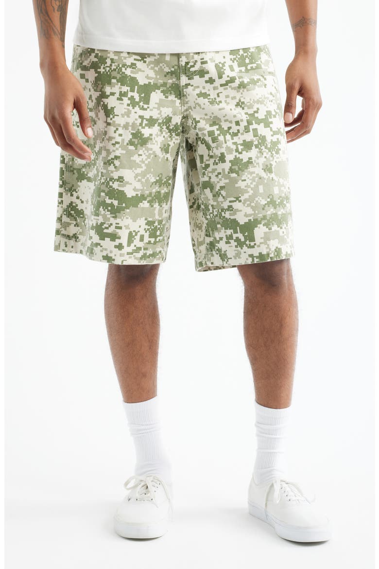 Pixel Camo Cotton Canvas Shorts, Main, color, DIGITAL CAMO