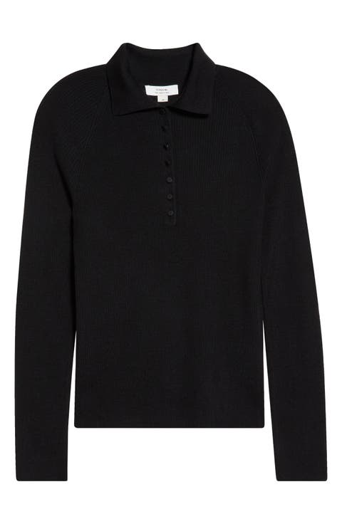 Wool & Silk Polo Sweater