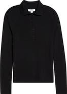 Vince Wool & Silk Polo Sweater