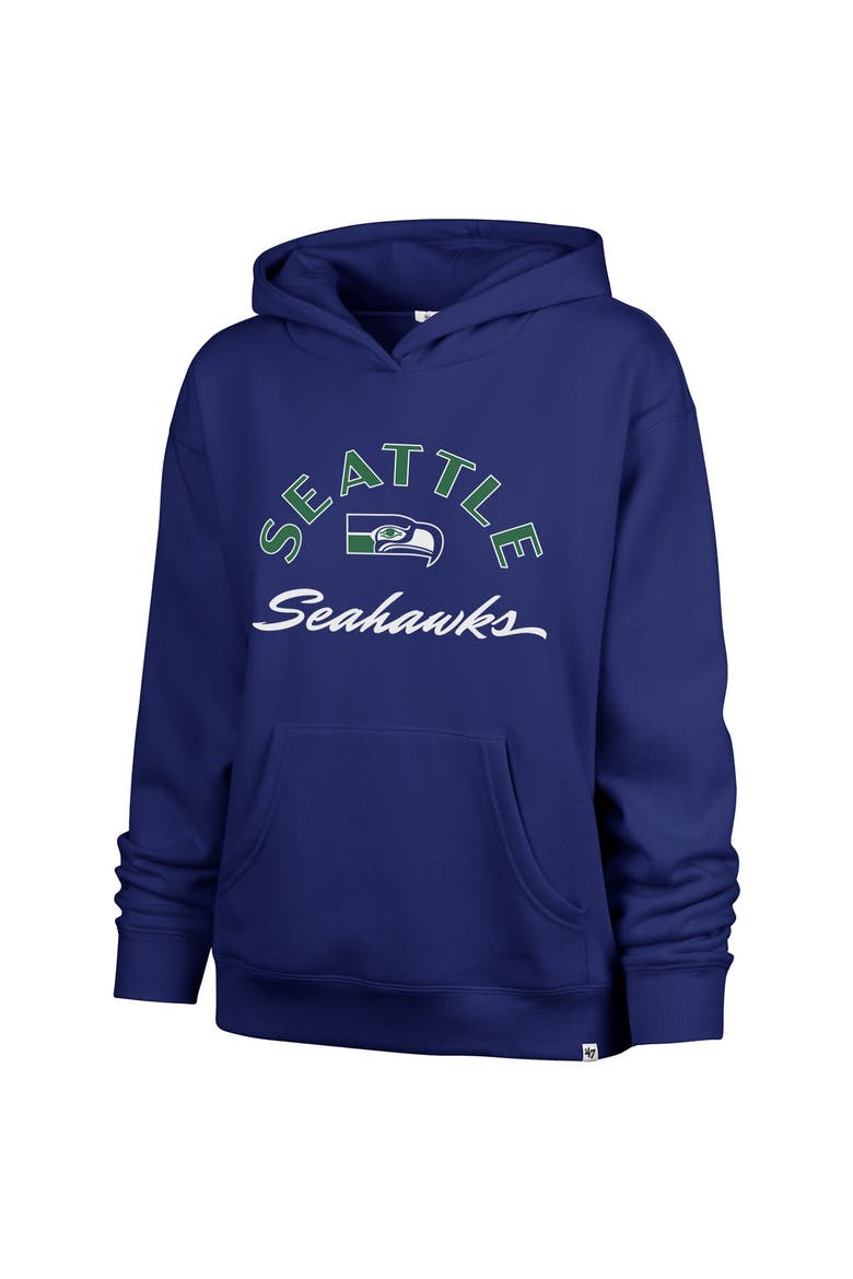 Women's '47 Royal Seattle Seahawks Whirlwind Naomi Pullover Hoodie, Alternate, color, Royal