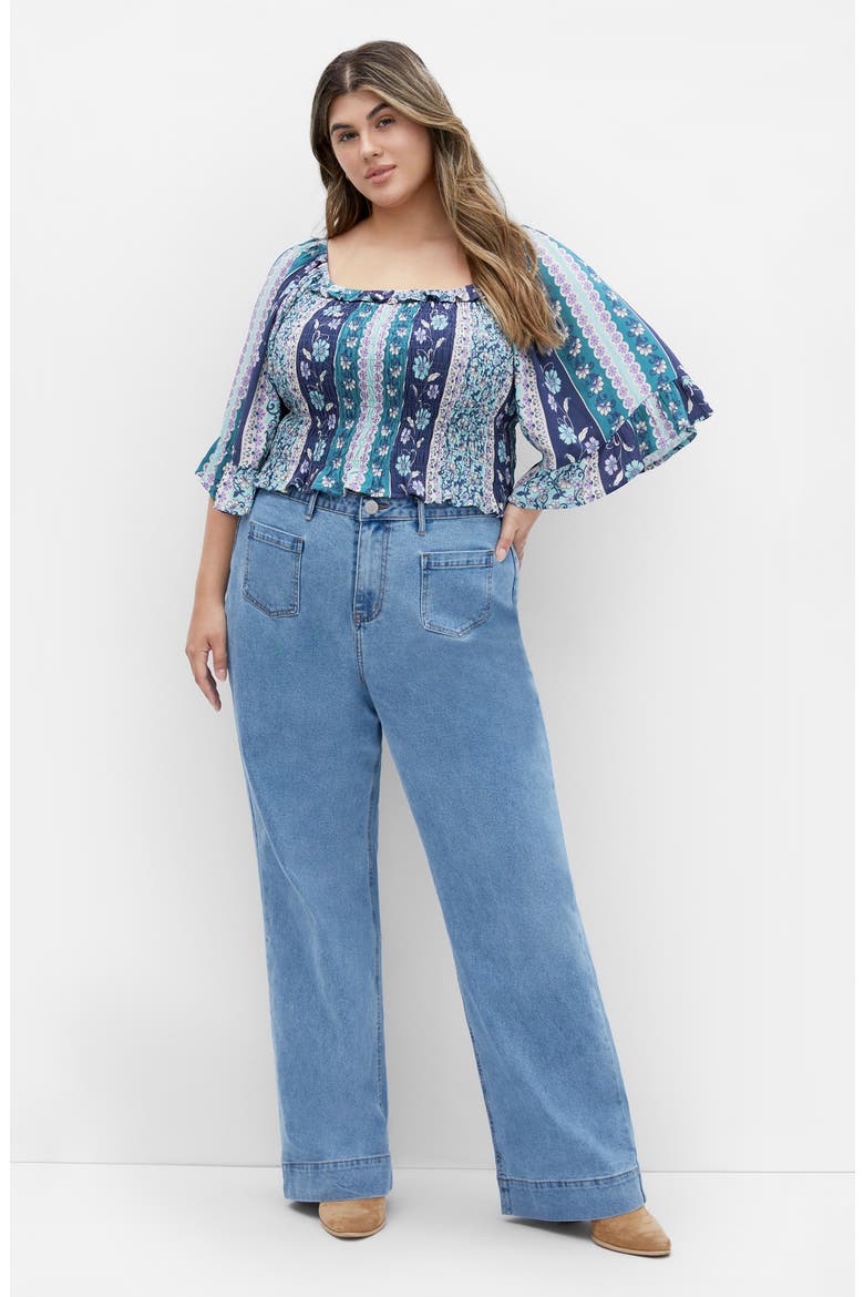Samara Print Top, Alternate, color, PERSIAN JEWEL