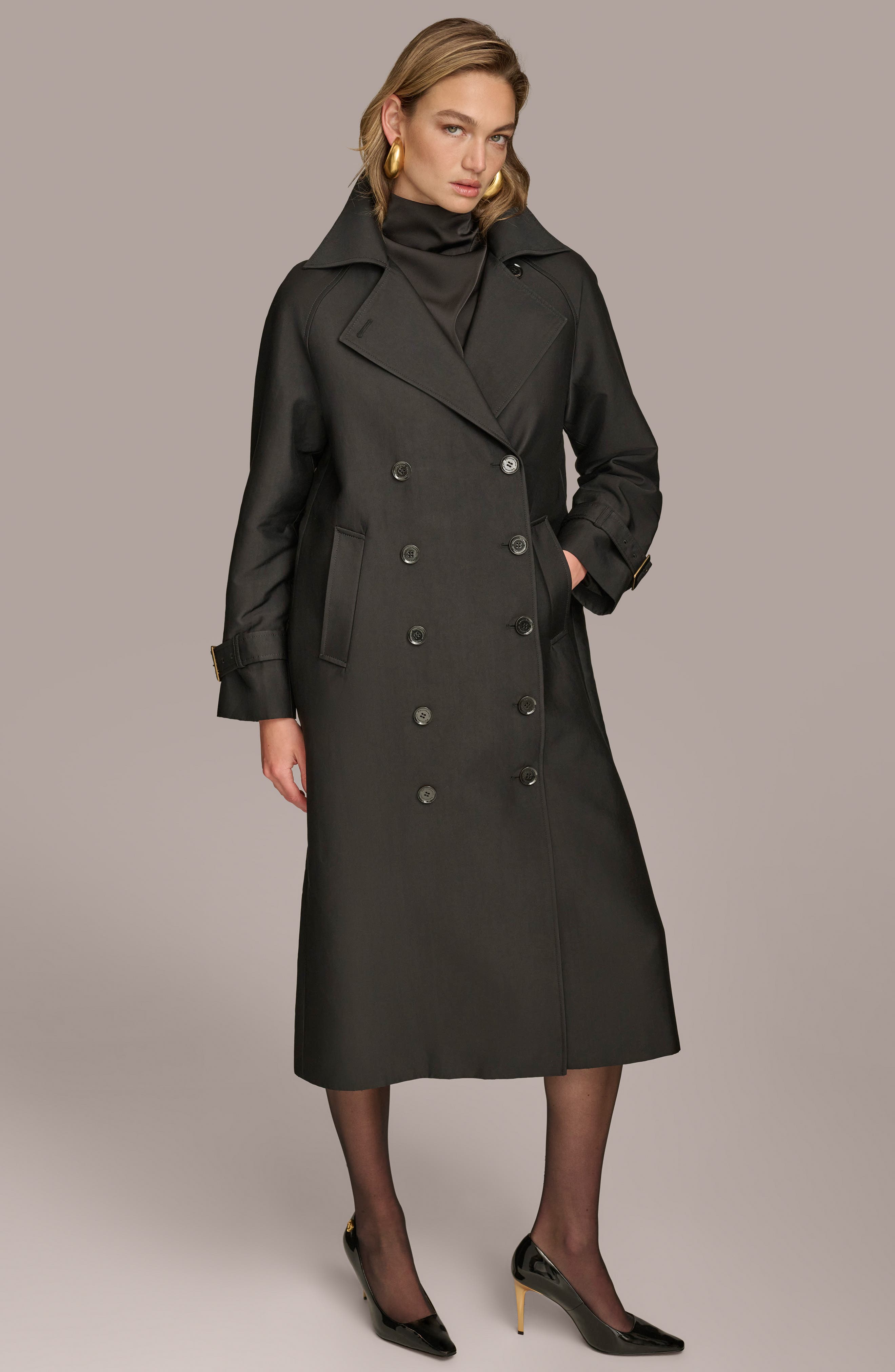 Donna Karan New York Double Breasted Trench Coat (Women) | Nordstrom
