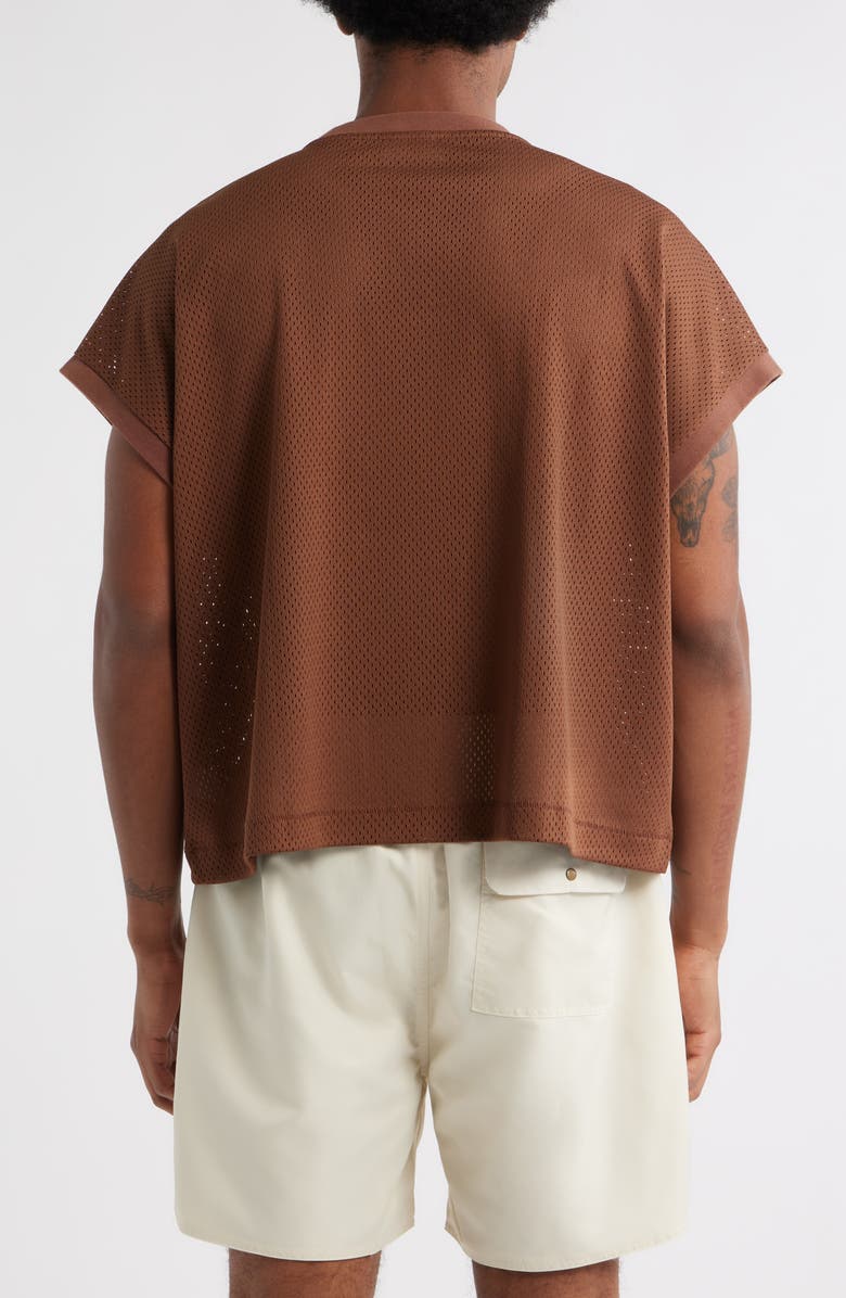 Elwood Logo Mesh Graphic T-Shirt, Alternate, color, Brown