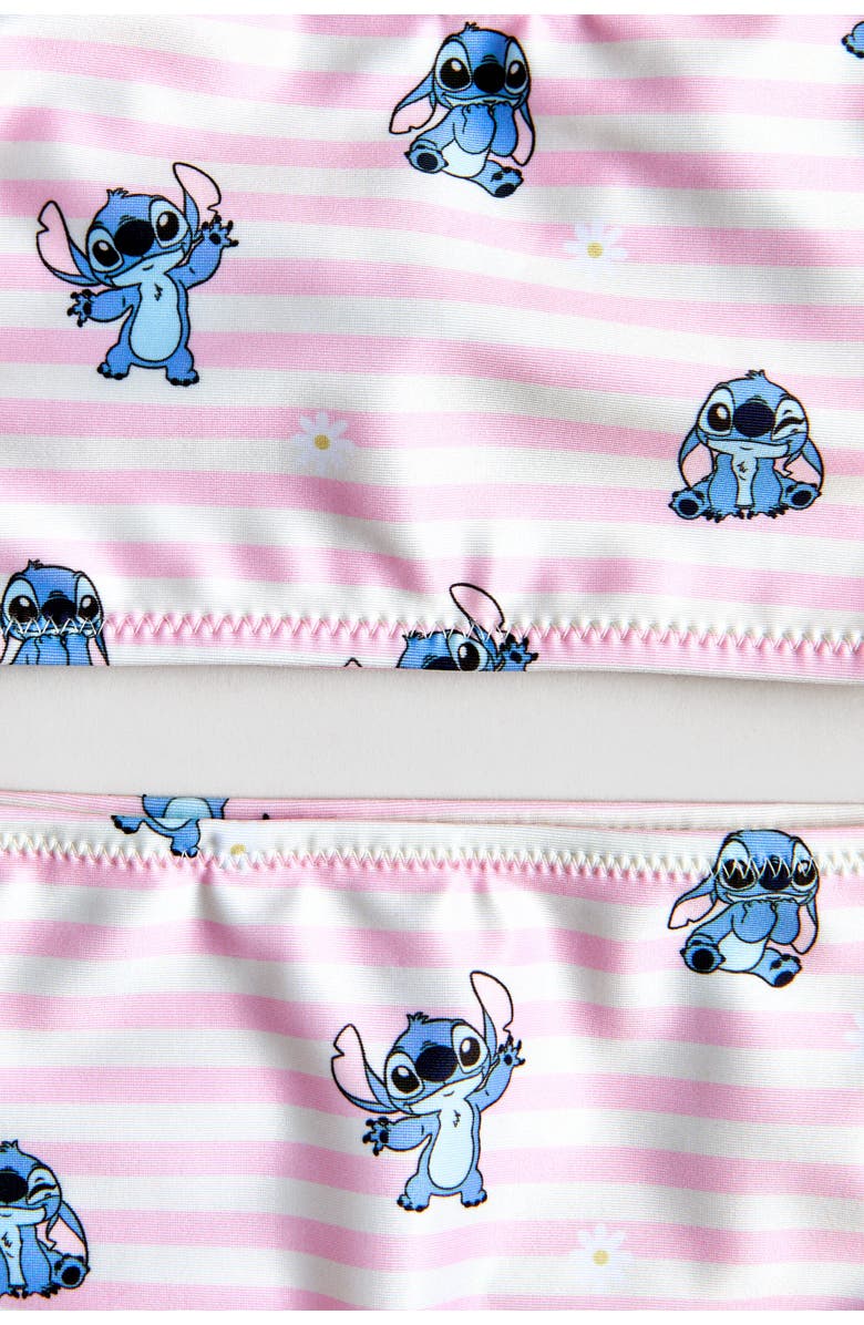 H&M Two-piece swimsuit and one-piece swimsuit set, Alternate, color, Light Pink/Lilo & Stitch