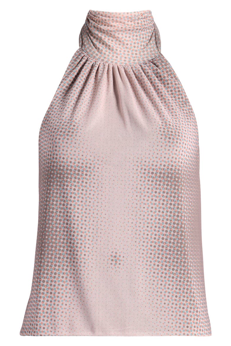 Golda Open Back Turtleneck Halter Top, Alternate, color, BEIGE ILLUSION