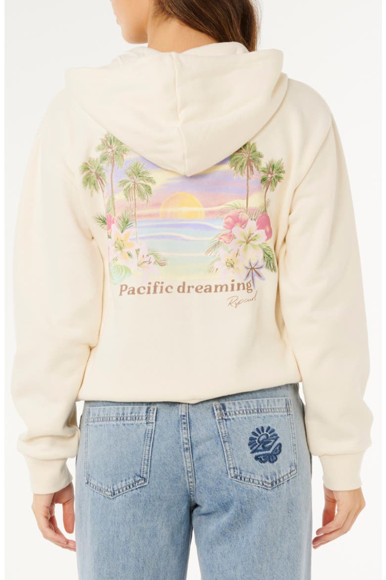 Poolside Cotton Blend Hoodie, Alternate, color, BONE
