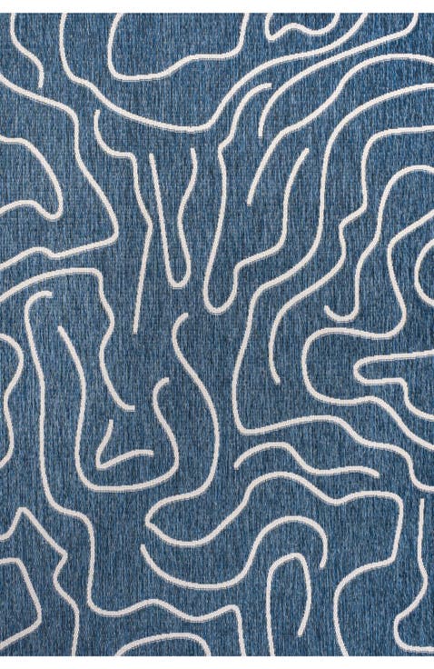 Nolan Modern Coastal Organic Shapes Indoor/Outdoor Area Rug