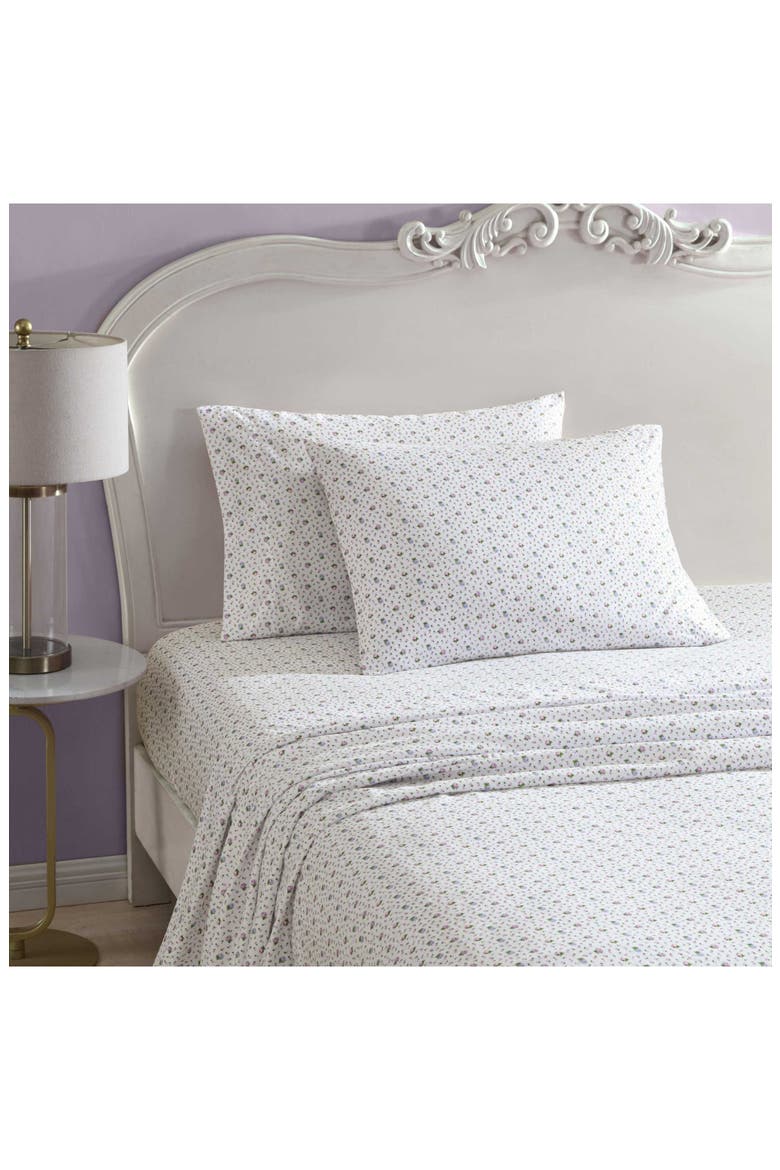 Pretty Floral Ditsy Sheet Set, Alternate, color, PURPLE