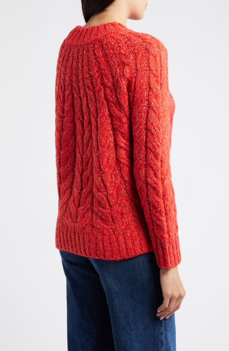 Hatley Dylan Cable Stitch Sweater, Alternate, color, Ruby Red