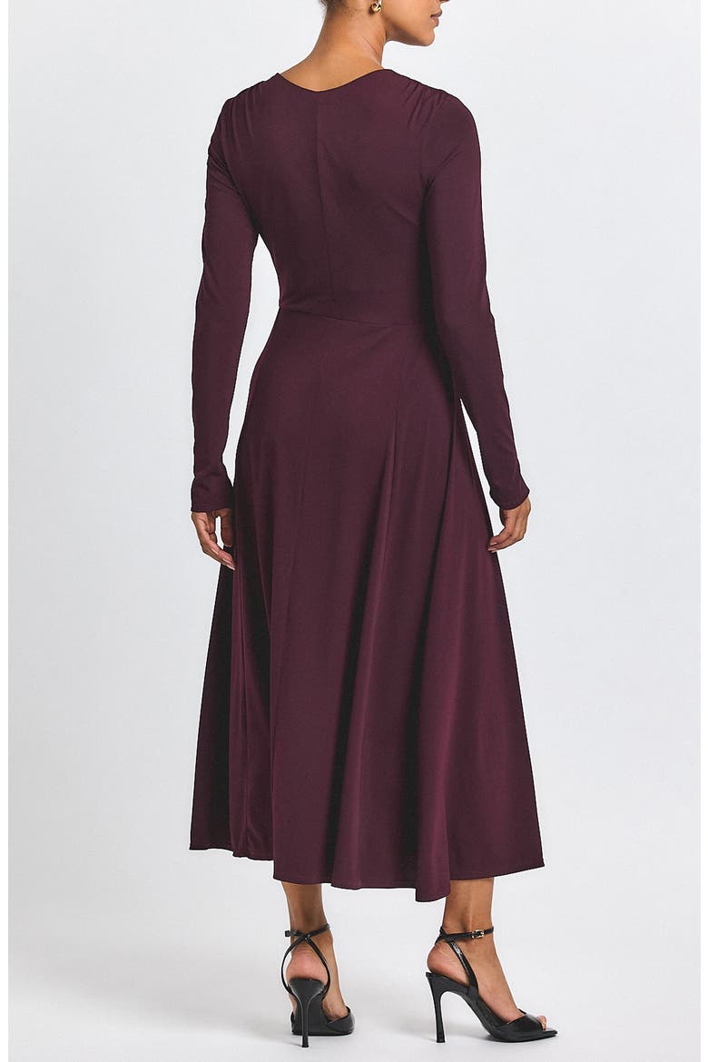 Isabella Long Sleeve Ruched Dress, Alternate, color, BLACK CHERRY