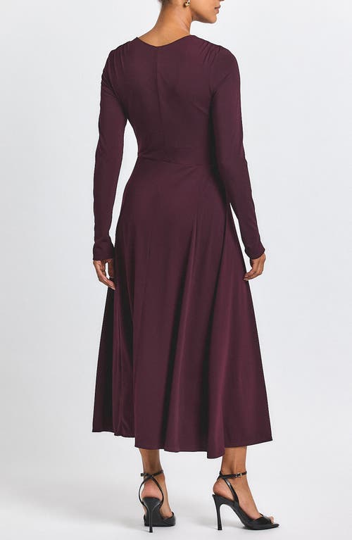 Derek Lam 10 Crosby Isabella Long Sleeve Ruched Dress In Burgundy