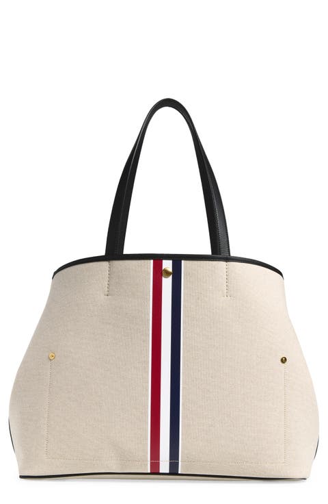 Stripe Cotton Canvas Tote