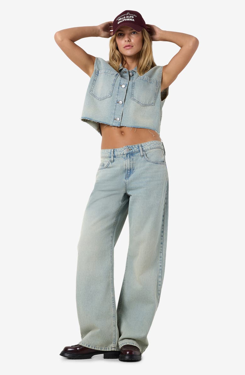 Noisy may Adriana Loose Fit Jeans, Alternate, color, Light Blue Denim