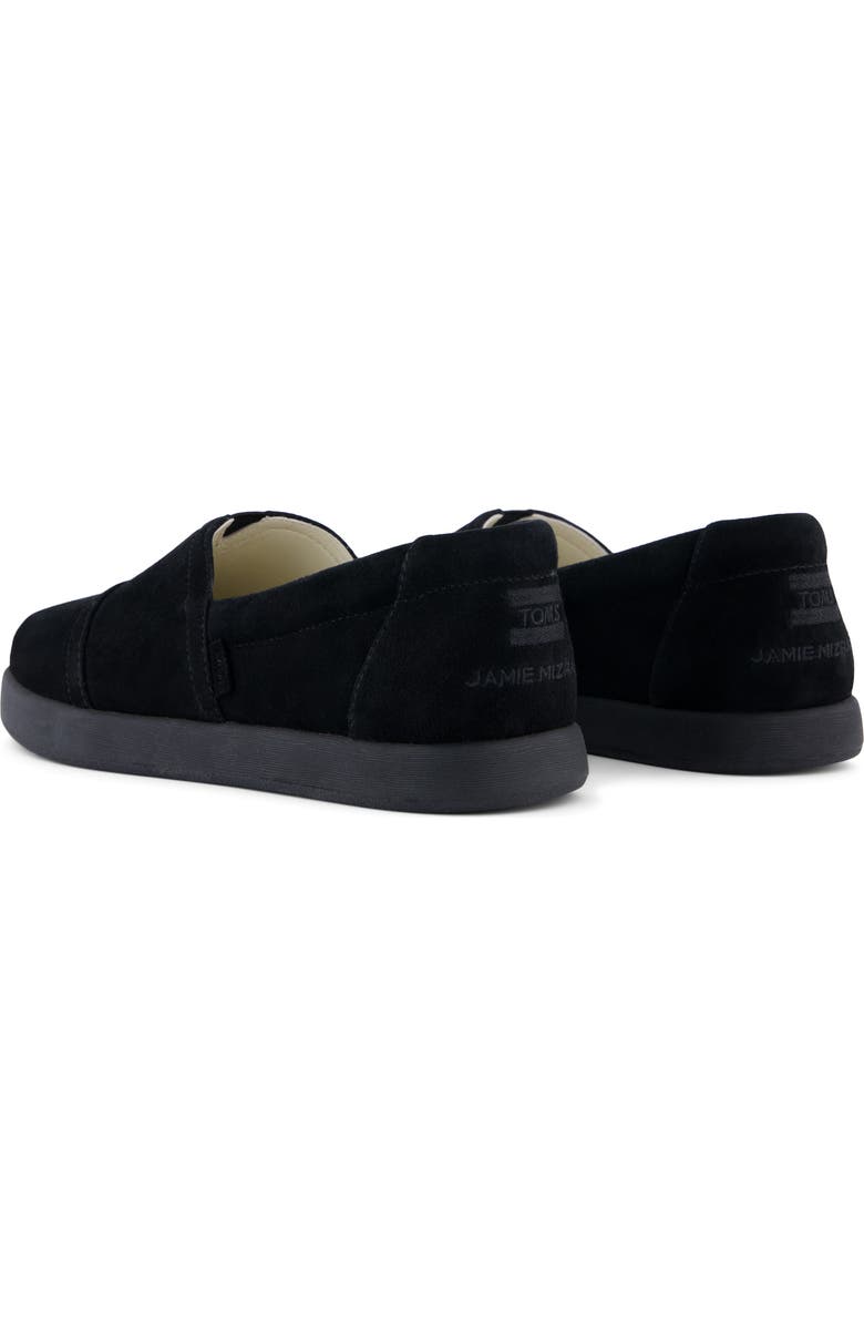TOMS x Jamie Mizrahi Alp FWD Water Repellent Suede Slip-On Espadrille, Alternate, color, Black