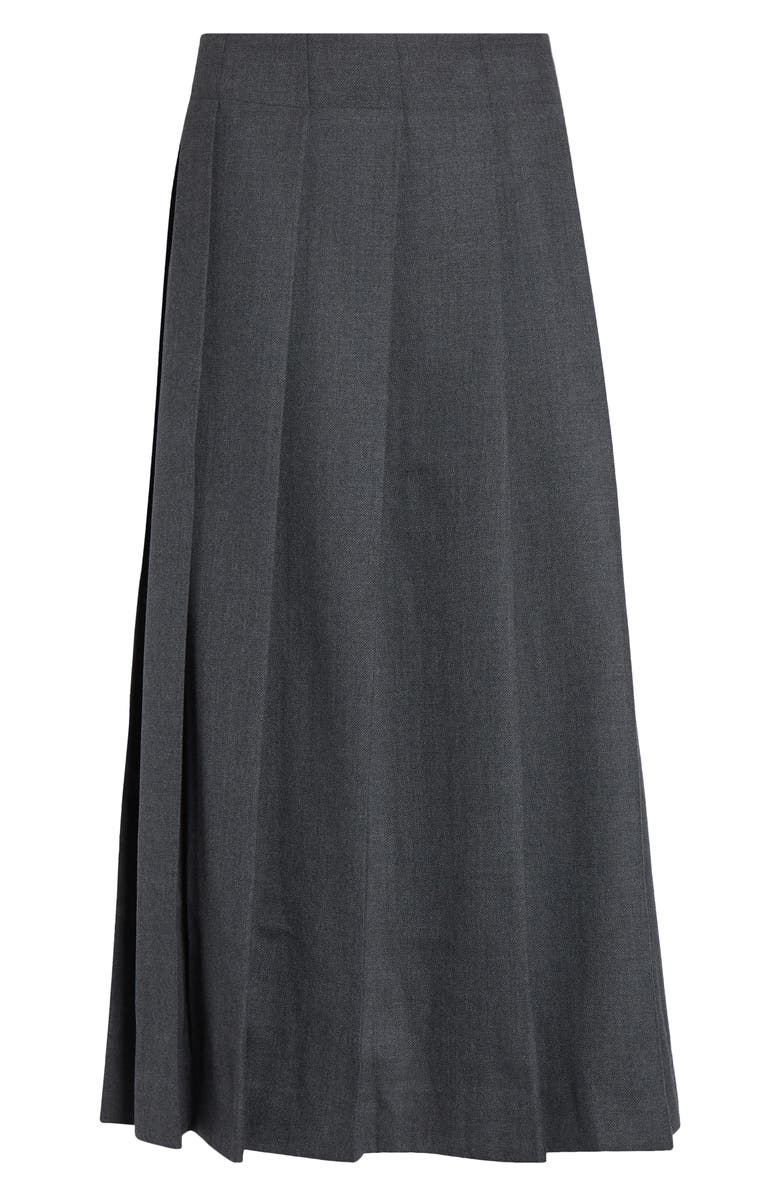 Vaquera Pleated Midi Skirt, Alternate, color, Dark Grey 1