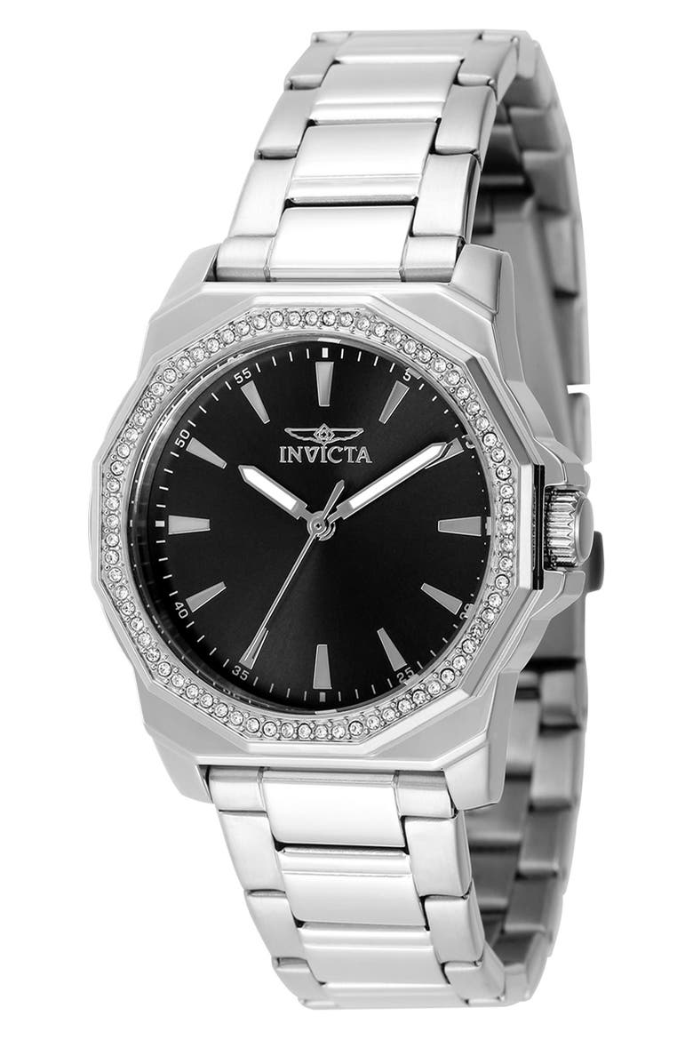 49111 Speedway Watch, Main, color, BLACK/ SILVER