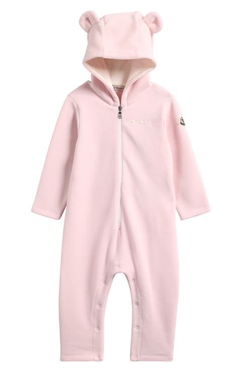 Fleece Hooded Zip Romper (Baby)