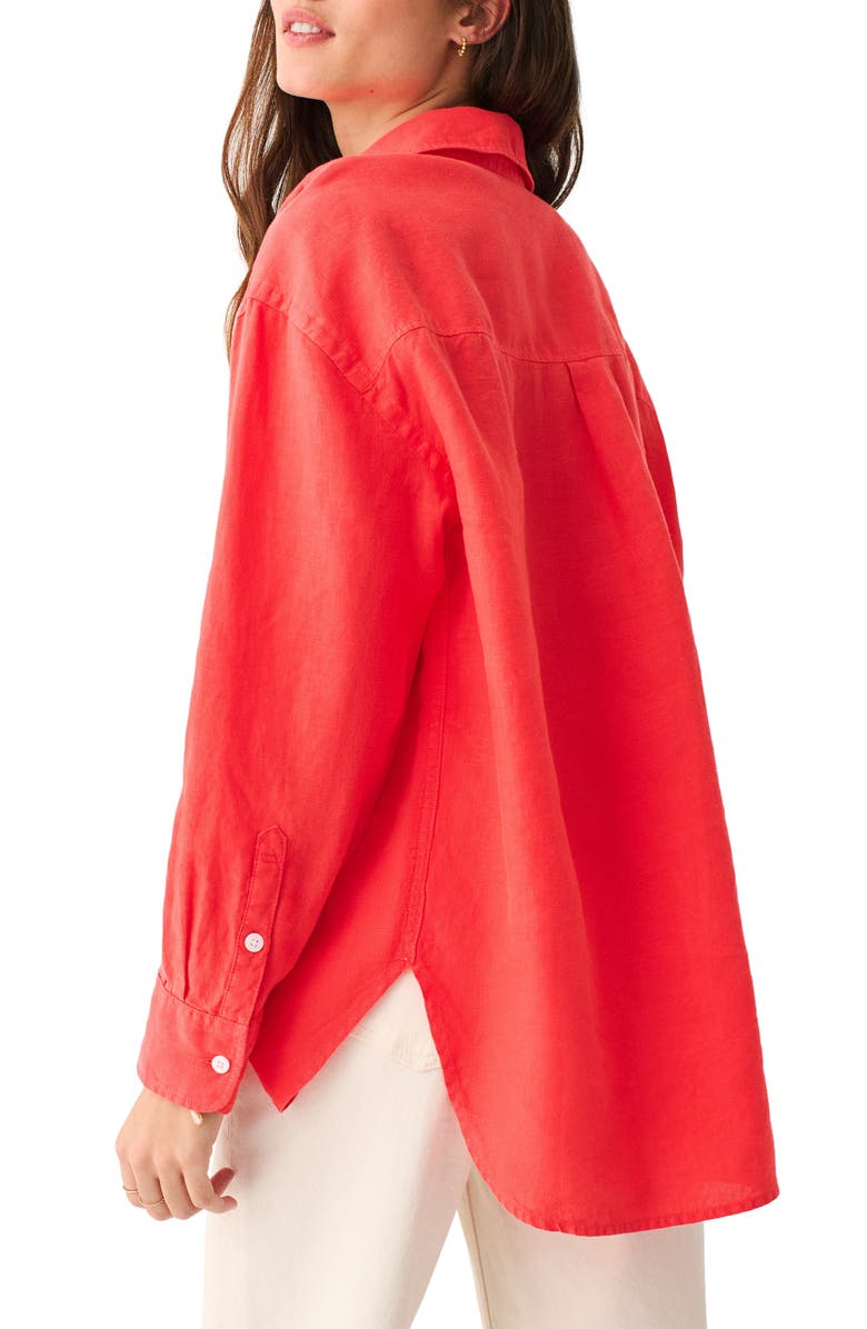 Faherty Laguna Relaxed Fit Linen Button-Up Shirt, Alternate, color,