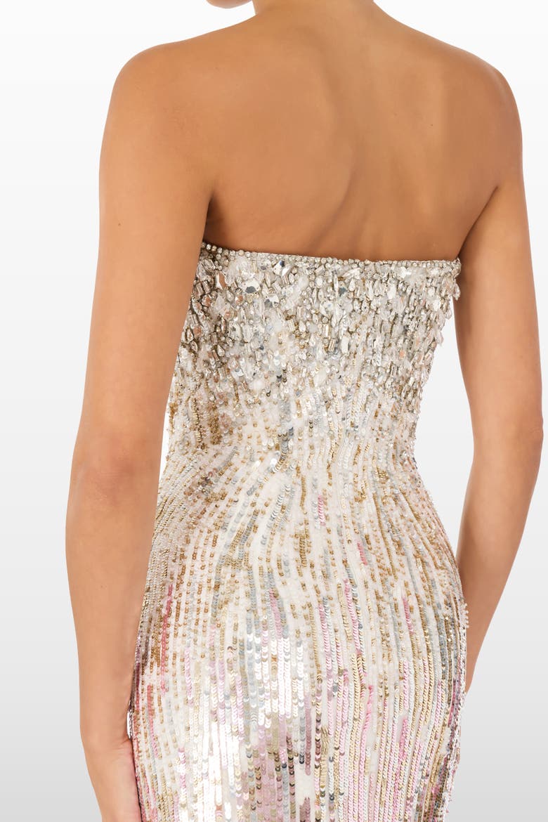 Cesonia Embellished Strapless Maxi Dress, Alternate, color, Sugar
