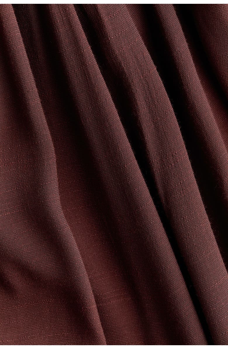 H&M Scarf-detail Balloon-sleeved Dress, Alternate, color, Burgundy