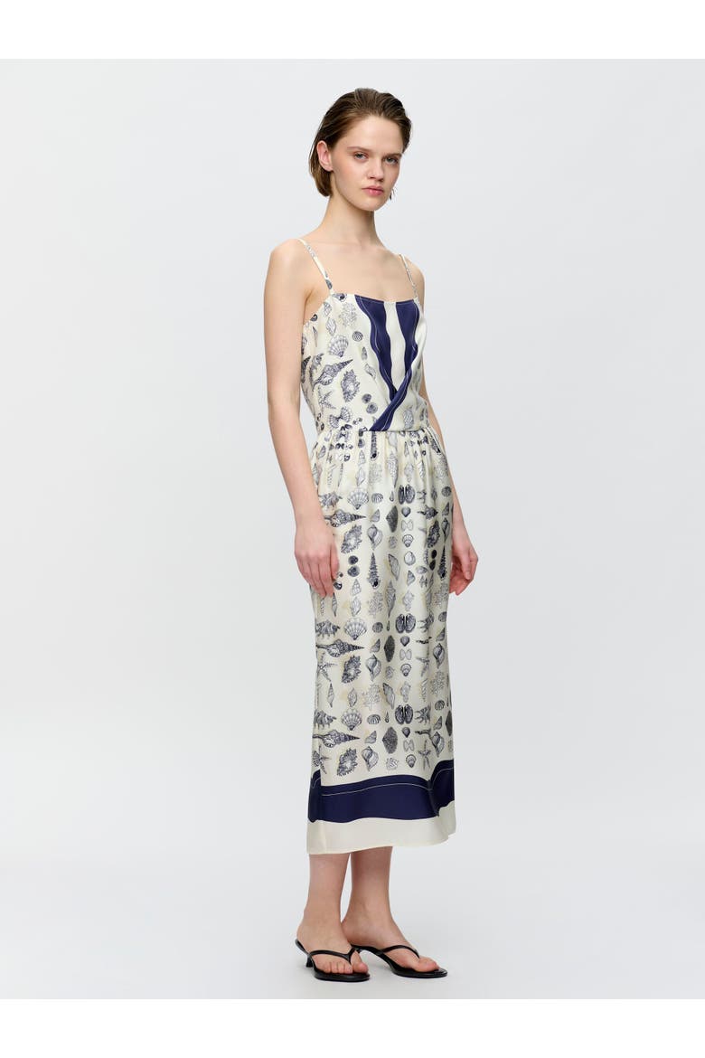 Samantha Print dress, Alternate, color, Navy / Ivory