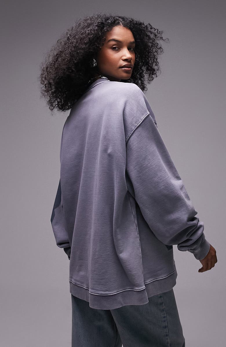 Topshop 98 Oversize Sweatshirt, Alternate, color, 