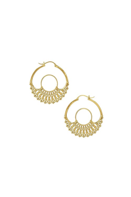 Astor & Orion Iris Hoops In Gold