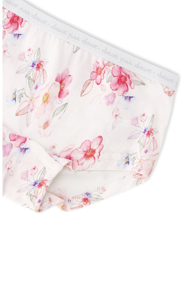 Boyshort Panties (Pack Of 3) in Organic Cotton, Alternate, color, Pink Printed Flowers