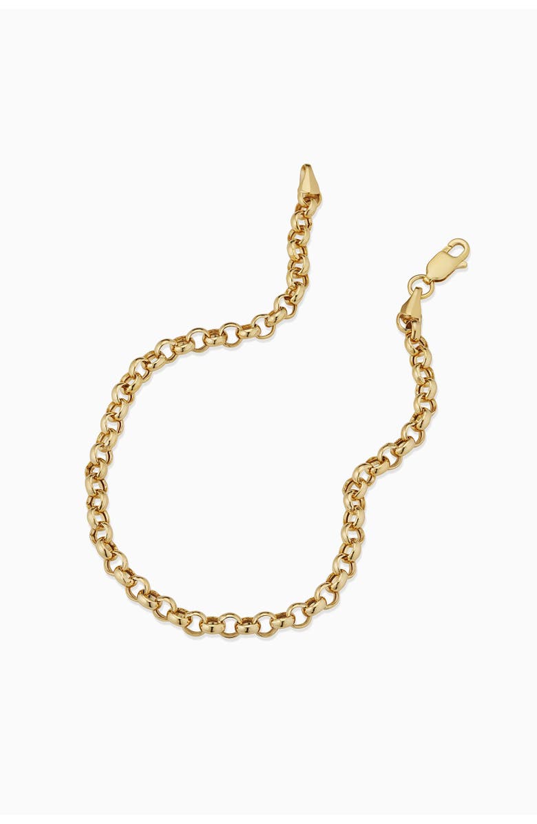 Oradina 14K Gold Rimini Rolo Bracelet, Alternate, color, Yellow Gold