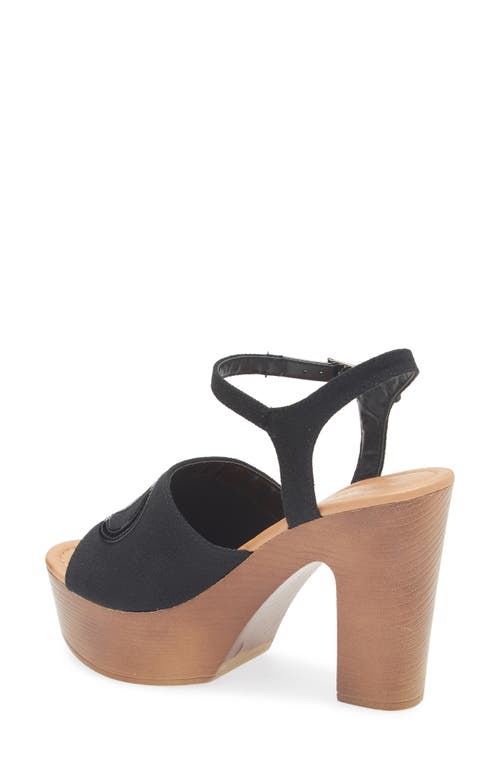 Wild Diva Lounge Stormy Block Heel Platform Sandal In Black