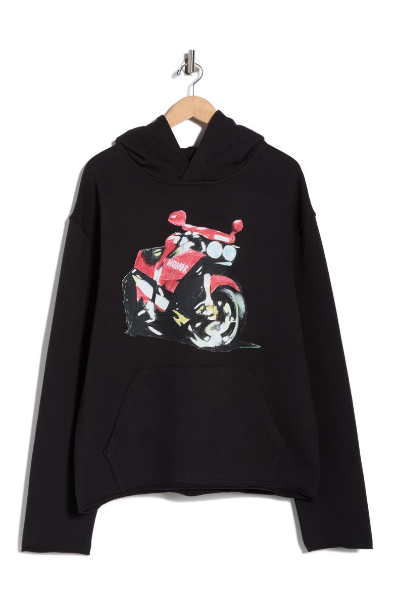 Speedbike Graphic Hoodie, Alternate, color, BLACK
