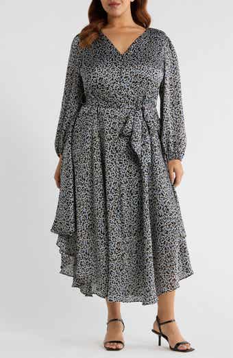 Vince Camuto Floral Tie Waist Maxi Dress