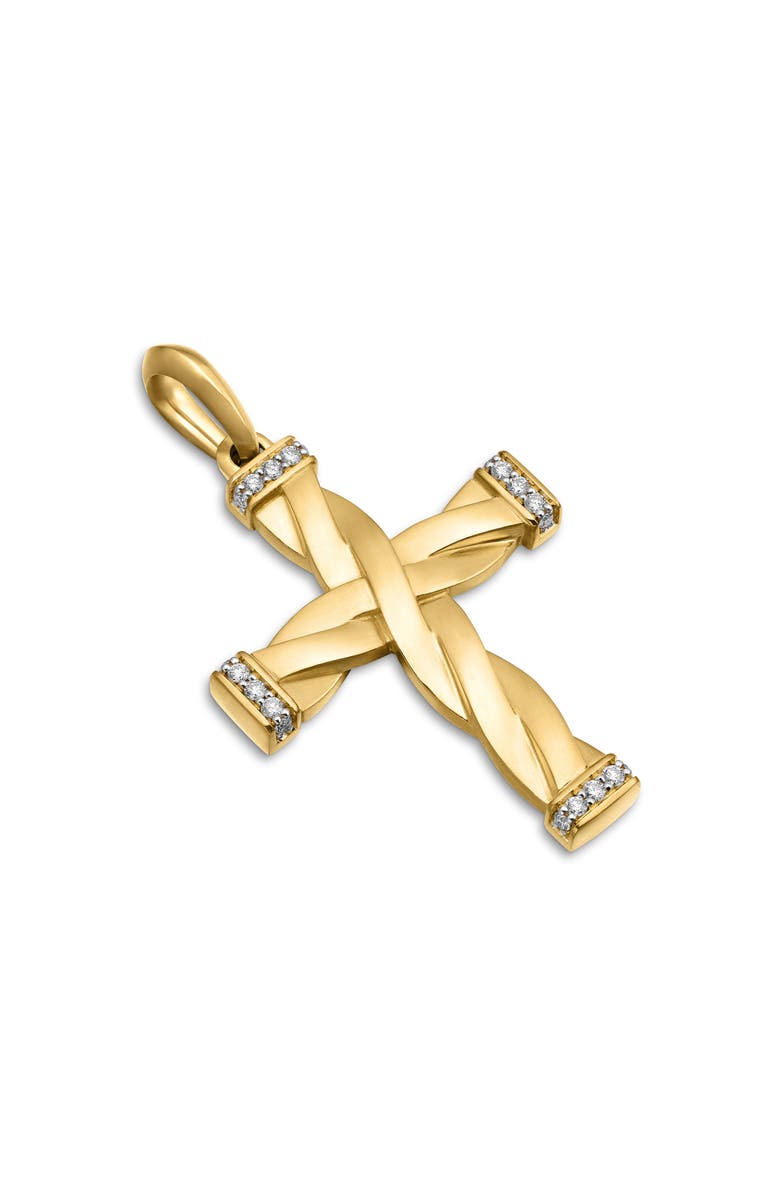 David Yurman Helios Cross Pendant in 18K Yellow Gold with Diamonds, Alternate, color, 18K Yellow Gold/ Diamond