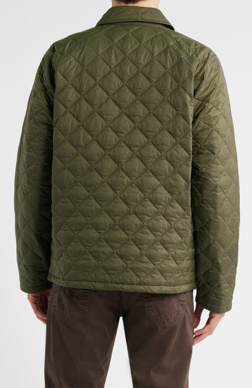 Barbour Tracker Diamond Quilted Jacket In Green