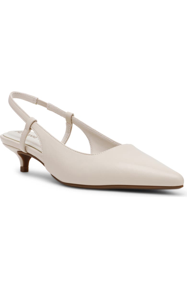 Anne Klein Shorty Slingback Pump, Main, color, White