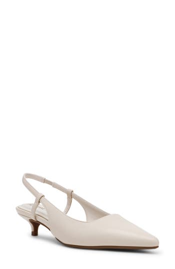 Anne Klein Shorty Slingback Pump In White