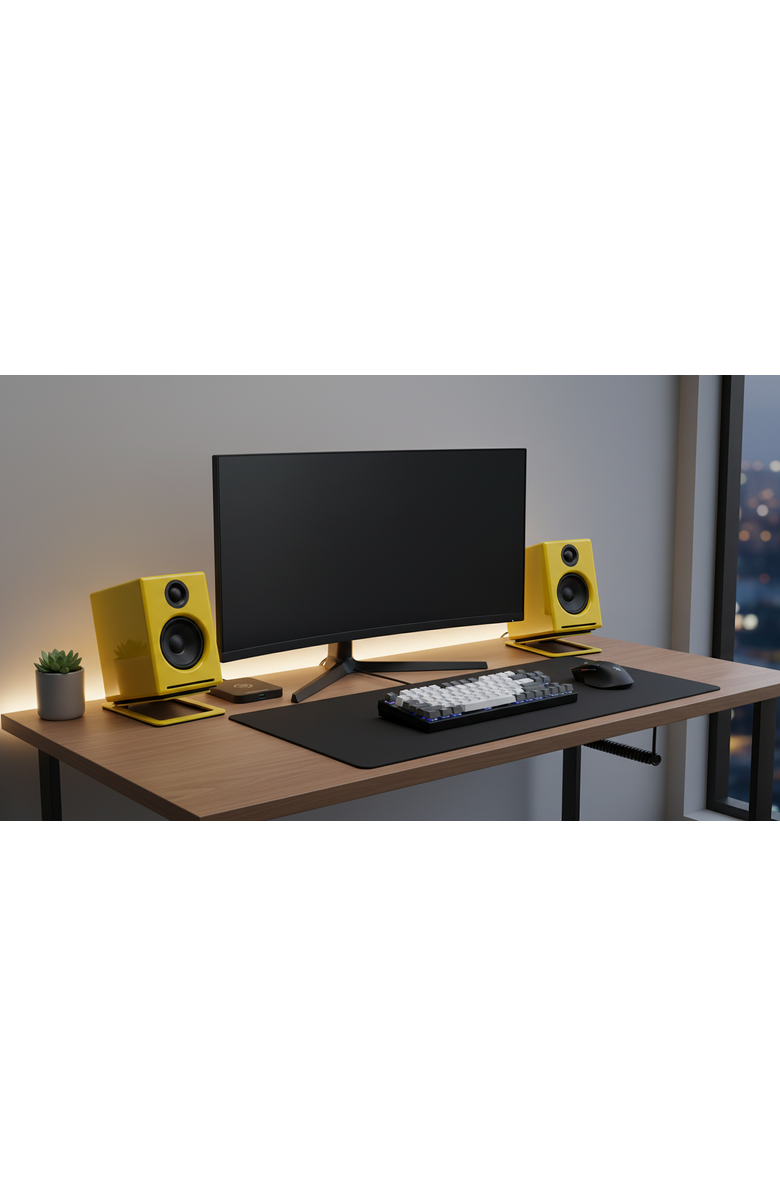 Audioengine A2+ 2026 Color of the Year Edition w/ Bluetooth aptX-HD, Alternate, color, Limoncello Yellow
