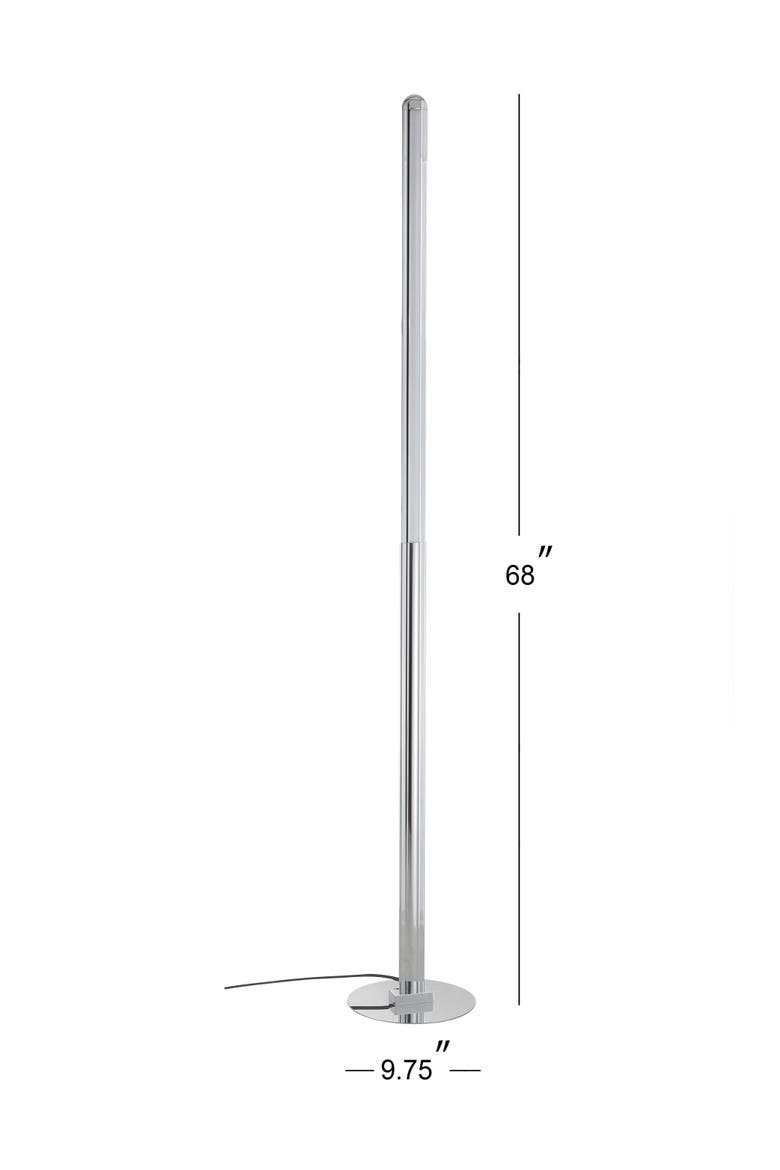 Roxanna 68" Integrated LED Metal Floor Lamp, Chrome, Alternate, color, Chrome