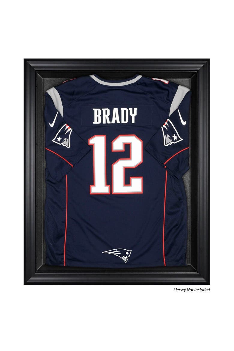 New England Patriots Black Framed Jersey Logo Display Case, Main, color, Black