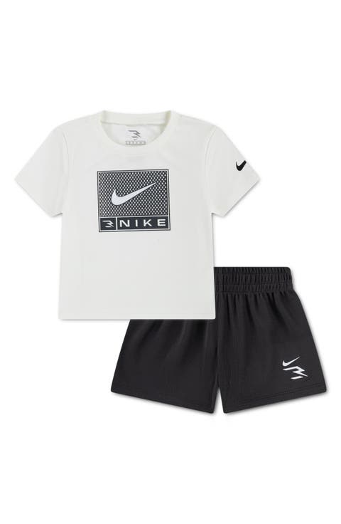 Swoosh Logo Graphic T-Shirt & Mesh Shorts Set (Baby)