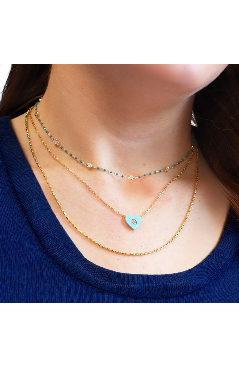 The Lovery Fine Jewelry Bullet Bead Chain Necklace, Alternate, color, Gold-Plated Sterling Silver