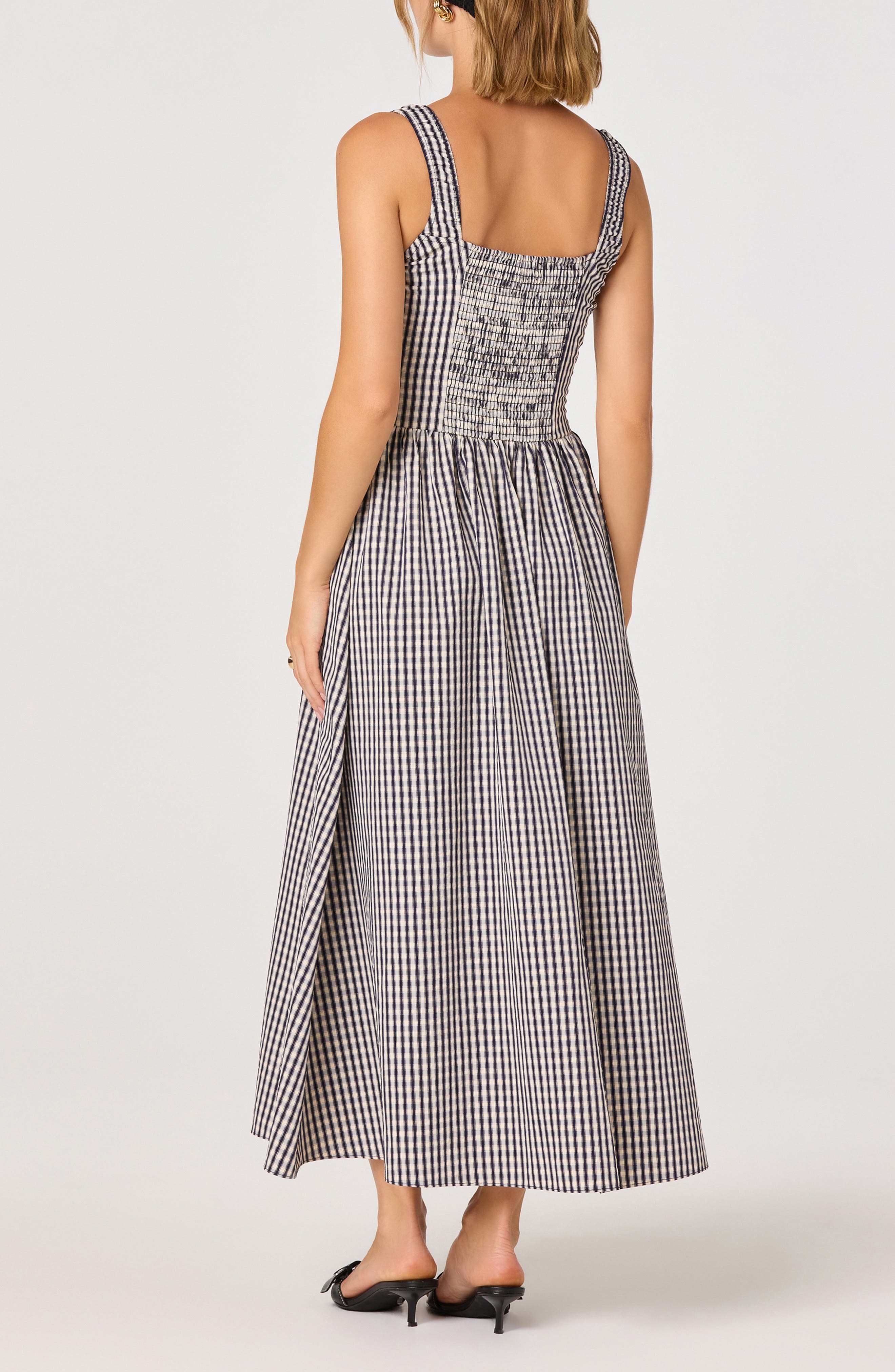 Temperance Gingham Corset Midi Dress - image 2