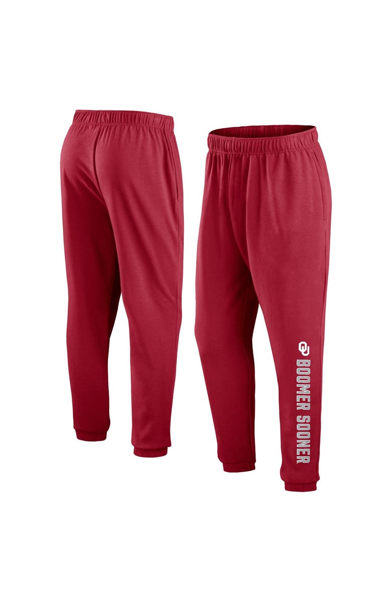 FANATICS Men's Fanatics Crimson Oklahoma Sooners Chop Block Fleece Sweatpants, Main, color, Crimson