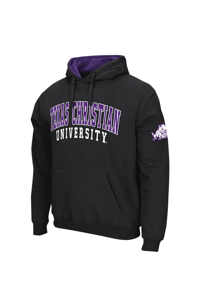 COLOSSEUM Men's Colosseum Black TCU Horned Frogs Double Arch Pullover Hoodie, Alternate, color, Black